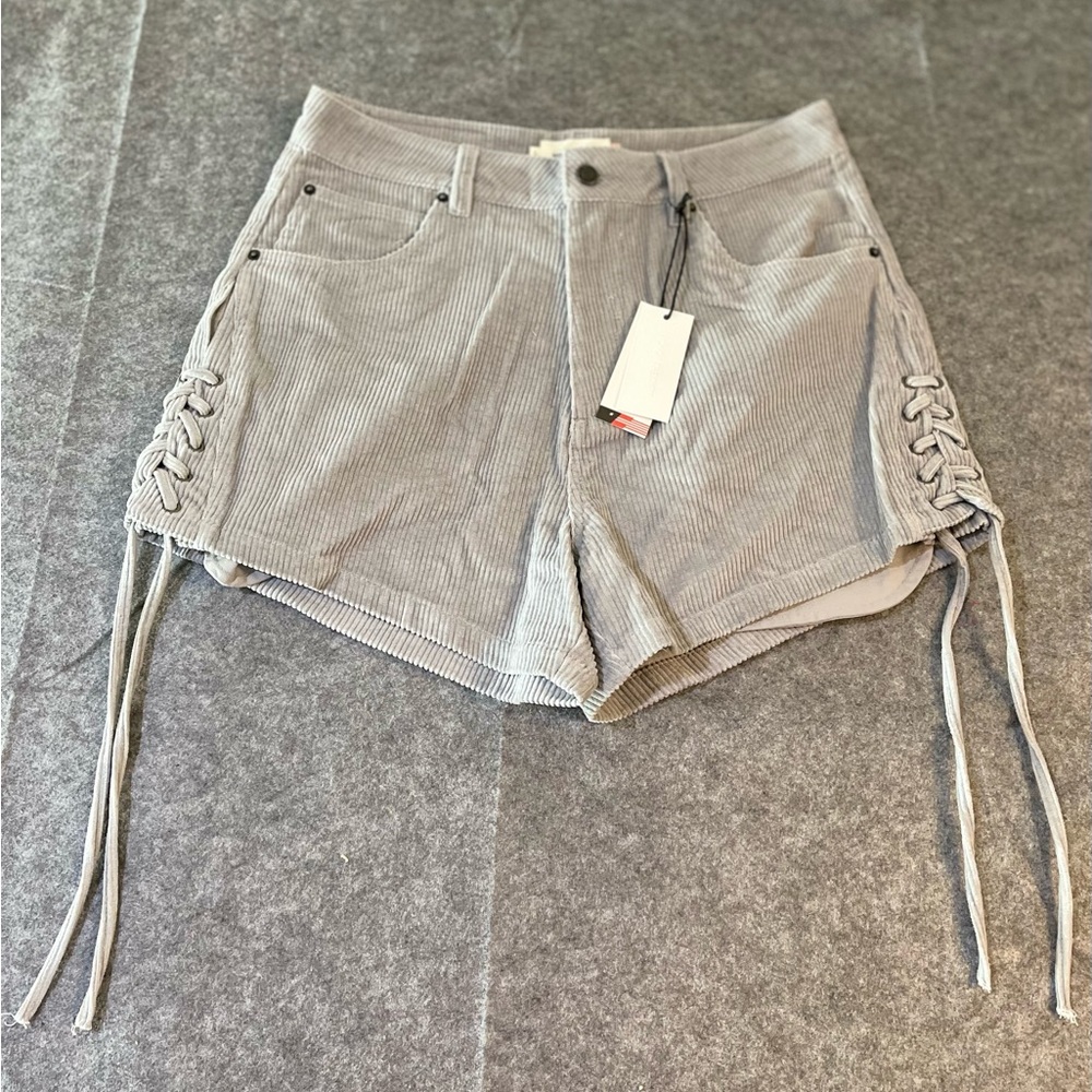 Honor The Gift Los Angeles corduroy Shorts Women's Large Stone Gray NWT